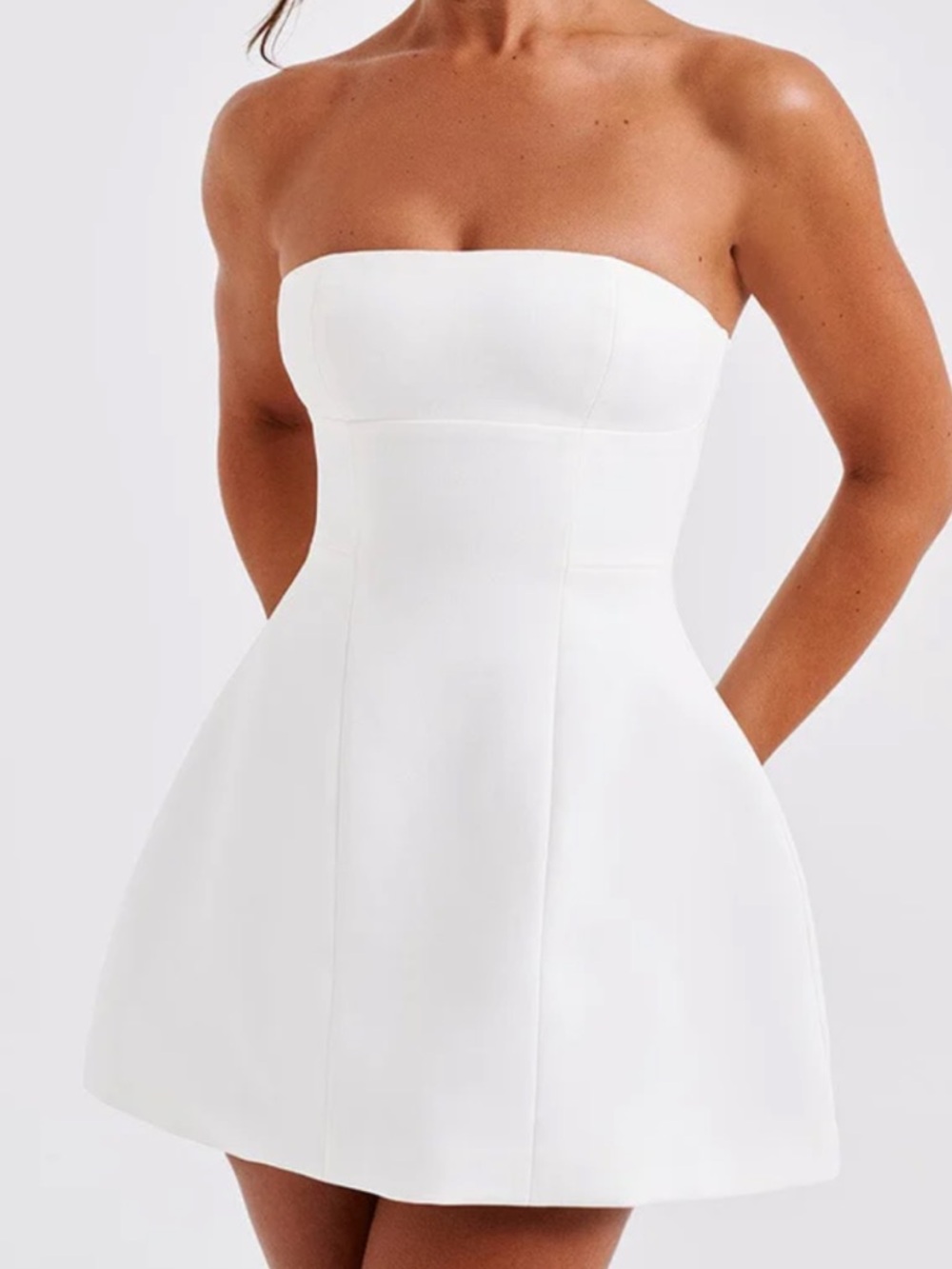 Babyboo | ASHA Strapless Mini DRESS - IVORY | Medium New with Tag - Picture 2 of 15